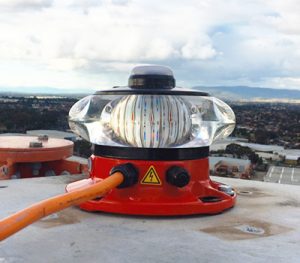 The RACV transmission tower and our obstruction lights